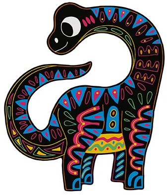 Scratch art - Sagome di dinosauri