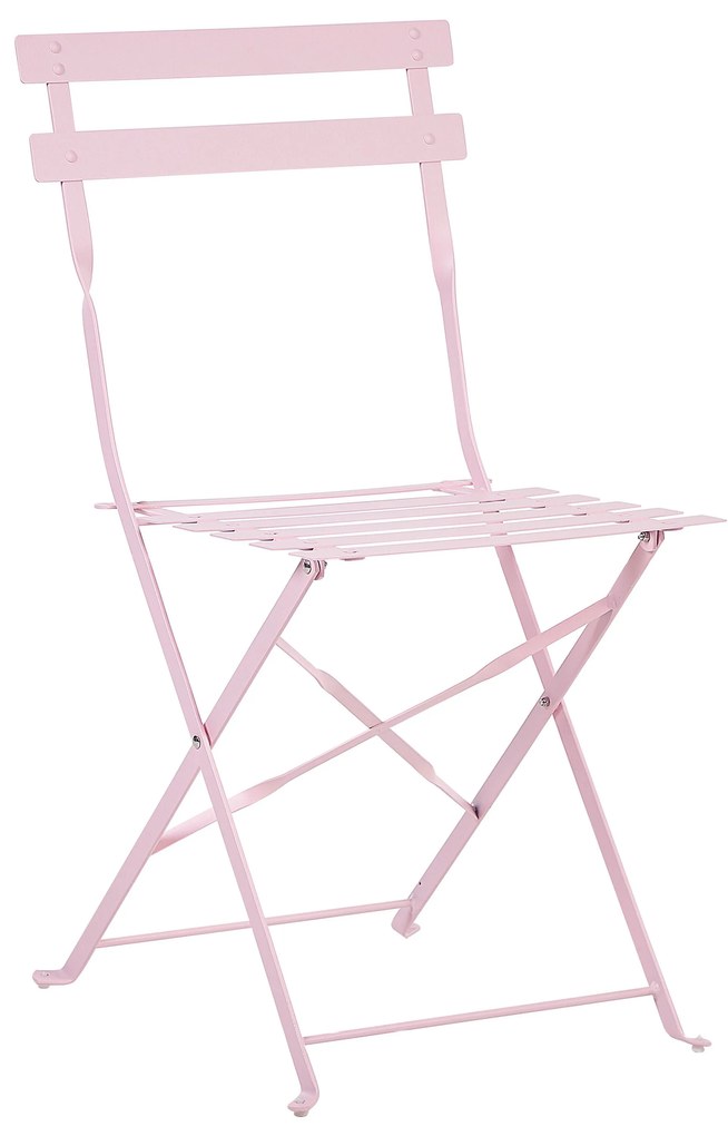 Set da balcone acciaio rosa pastello FIORI Beliani