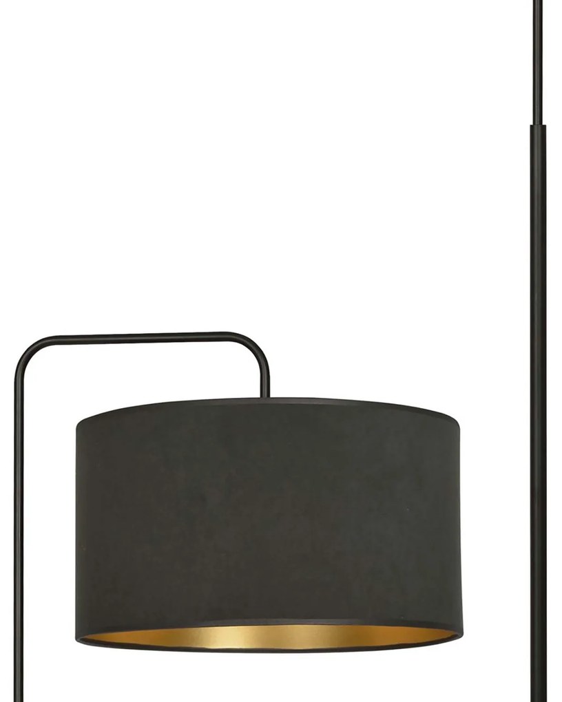 Piantana Contemporaneo Ganesha Acciaio Nero 1 Luce E27 Ip20