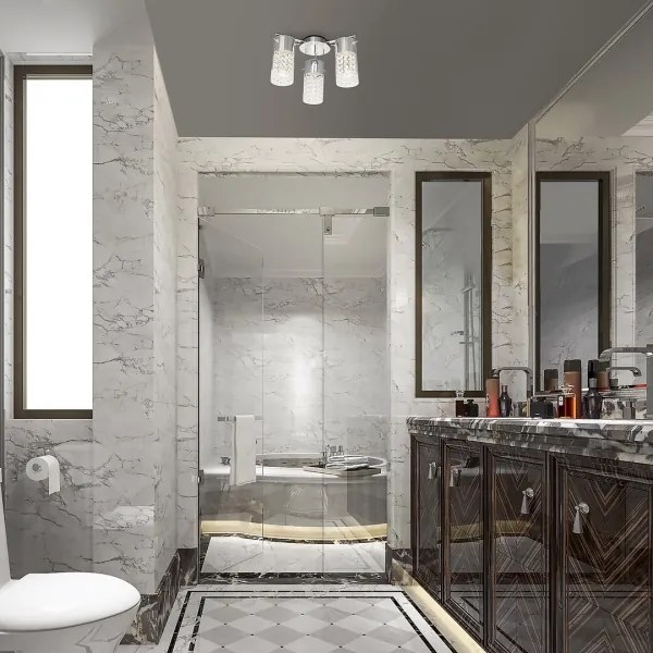 Rabalux 2195 - Plafoniera da bagno NIAGARA 3xE14/40W/230V IP44