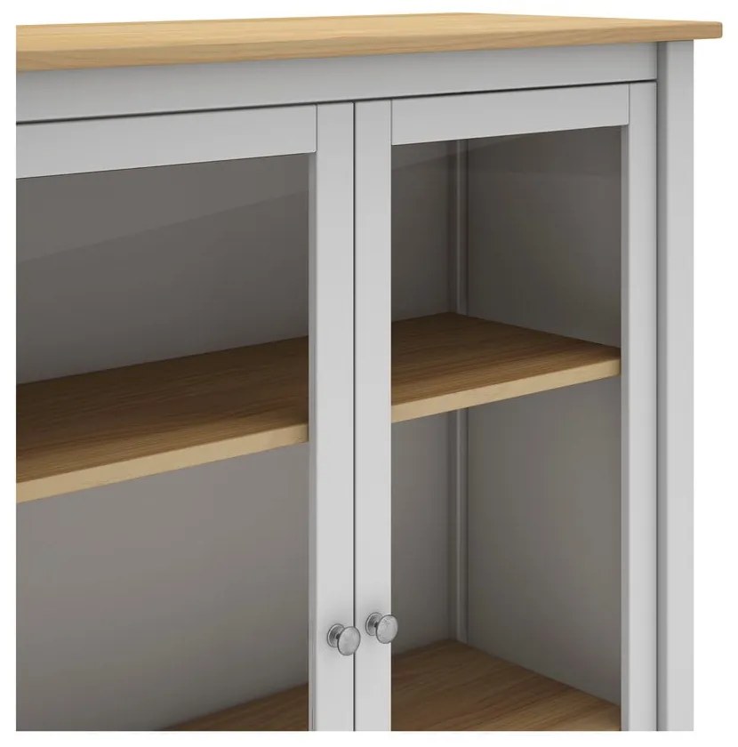 Vetrina in legno di pino bianco/naturale 90x110 cm Misti - Marckeric