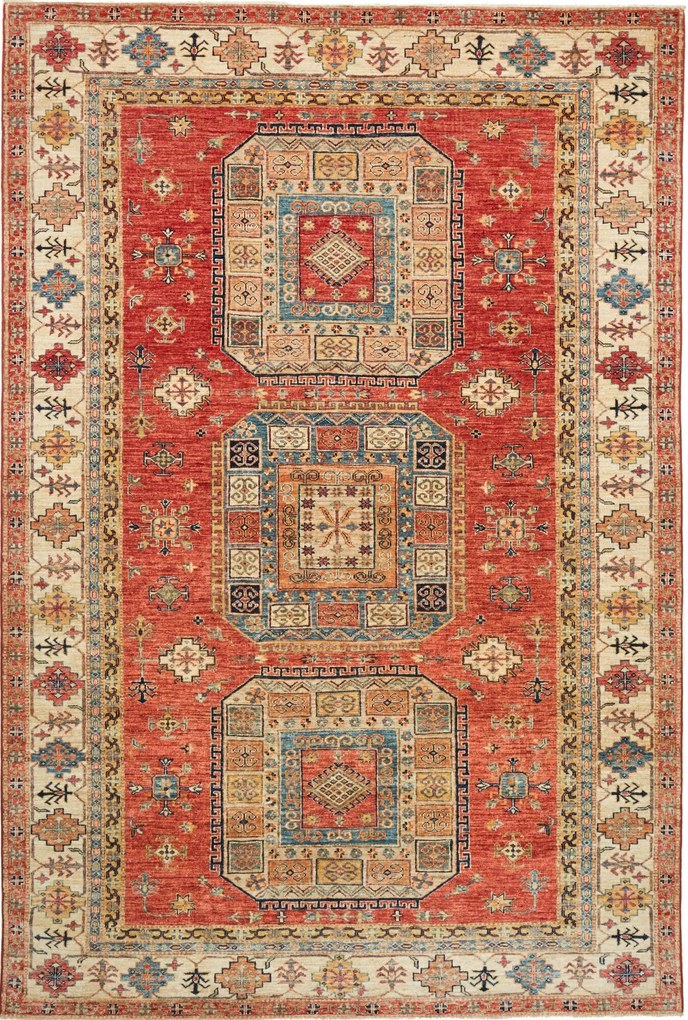 Kazak Tappeto orientale 300 x 200 Rosso (Pakistan) Annodato A Mano