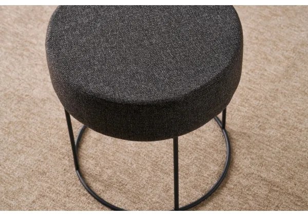 Pouf RELO Ø 40 cm marrone scuro