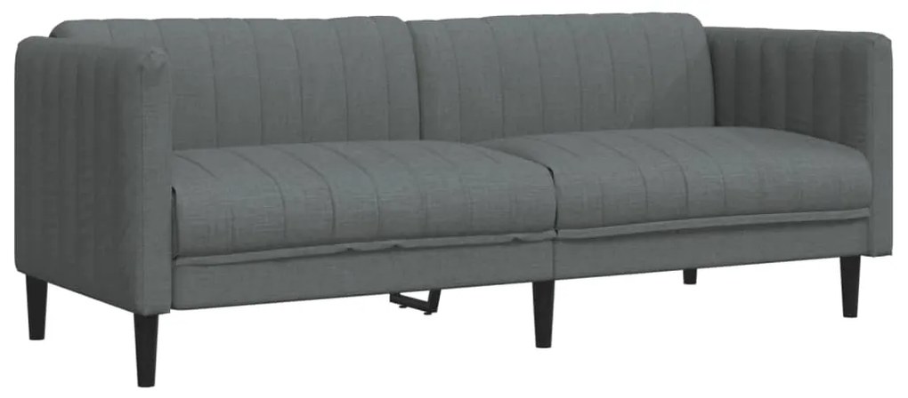 Set di divani 2 pz grigio scuro in tessuto