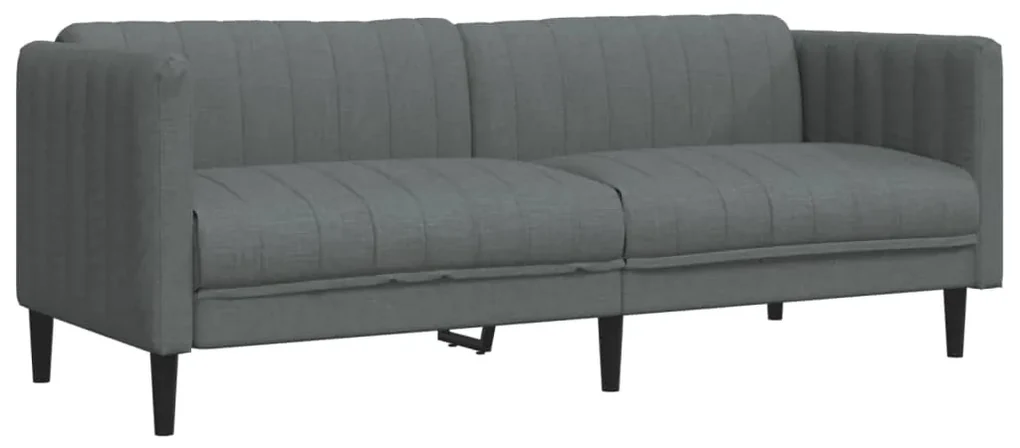 Set di divani 2 pz grigio scuro in tessuto