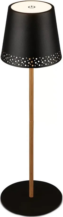 Brilo - Lampada da tavolo LED ricaricabile a sfioramento KIKI LED/2,6W/5V IP44 2600 mAh nero