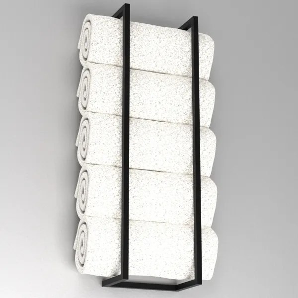 Porta asciugamani da parete  78x23 cm nero