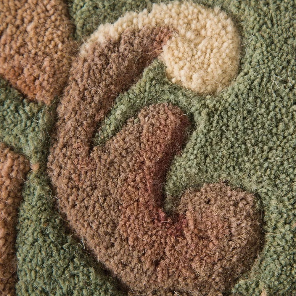 Tappeto rotondo in lana verde ø 120 cm - Flair Rugs