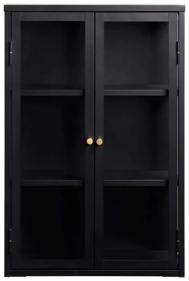 Vetrina nera in metallo 60x90 cm Carmel - Unique Furniture