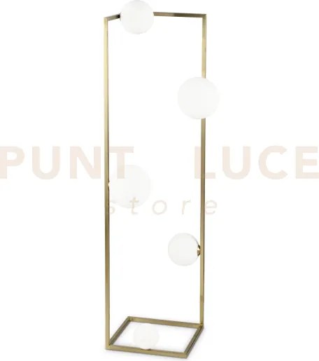 Angolo lampada da terra 5 luci attacco g9 in metallo ottone e sfera...