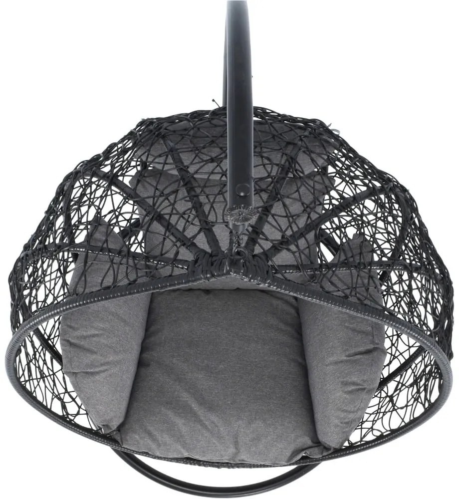 Poltrona sospesa grigio scuro in rattan artificiale Noela - Bonami Selection