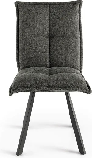 Sedia cucina tessuto Grigio Fumo - imbottito SILA 2 sedie