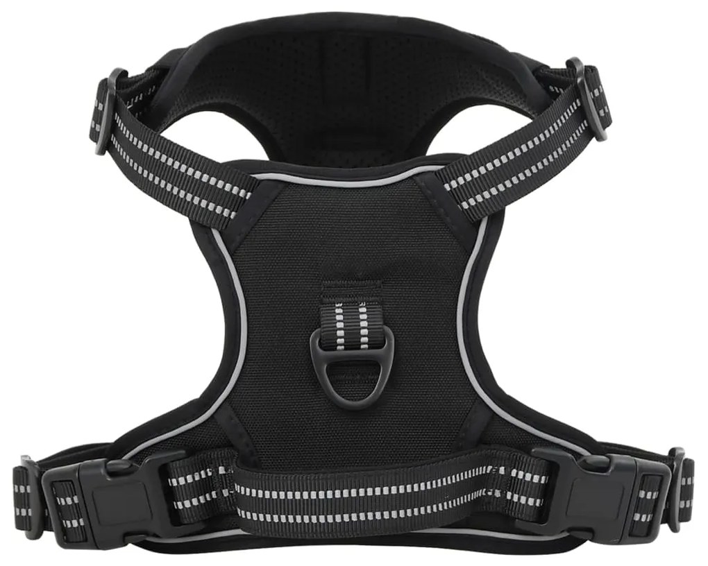 Pettorina Per Cani Con Strisce Riflettenti Regolabile Nera M /