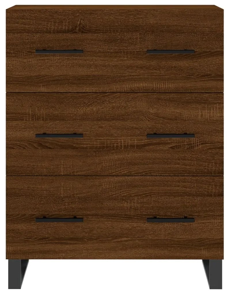 Credenza rovere marrone 69,5x34x90 cm in legno multistrato