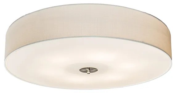 Lampada da soffitto rustica bianca 70 cm - Drum Jute