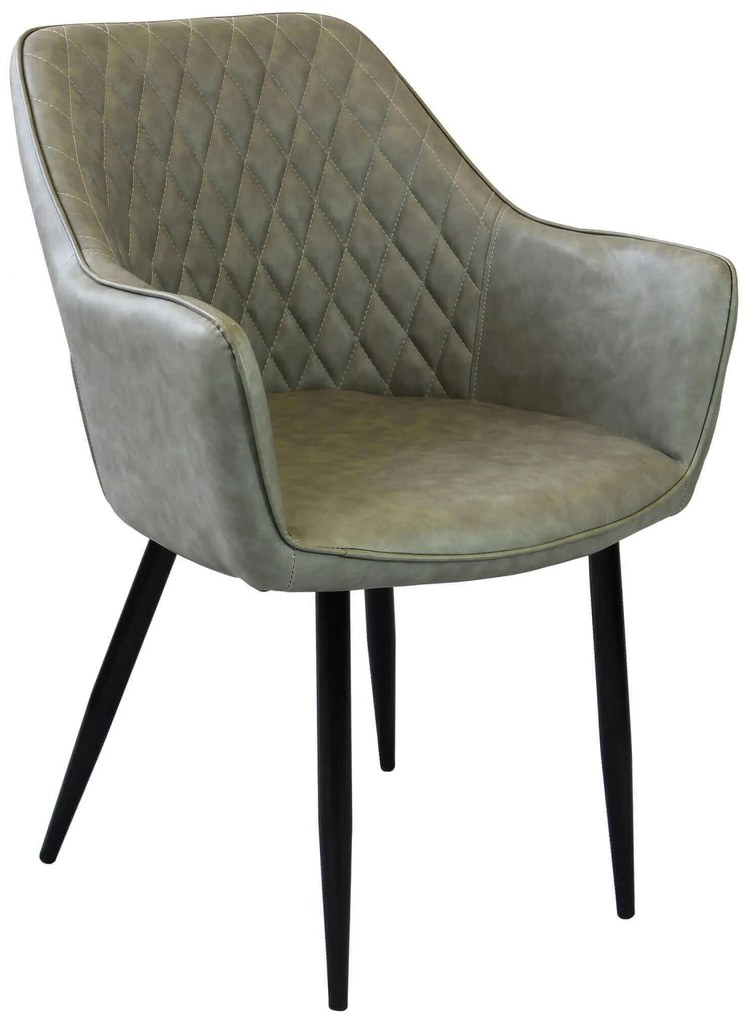 SANDY - poltrona imbottita per sala da pranzo in ecopelle