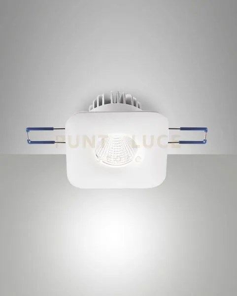 Sigma system incasso bianco quadrato fisso a led 7w 3000k 800lm ip40
