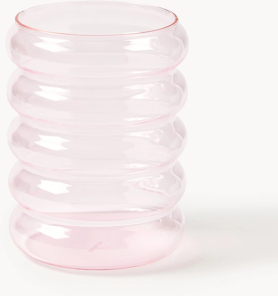Set di 4 bicchieri da long drink in vetro soffiato borosilicato Bubbly