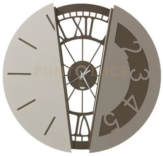 Orologio da parete di design composto metamorphosi bronzo, avorio e...