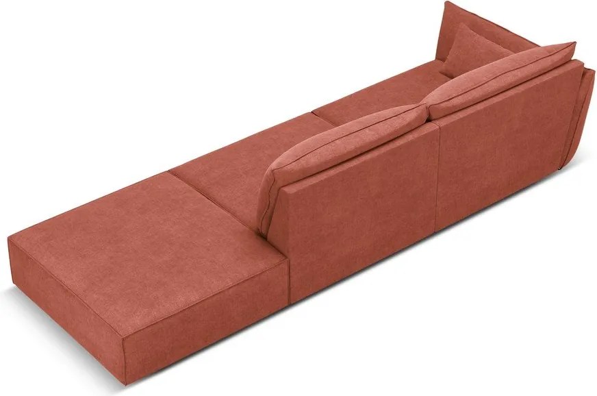 Divano angolare rosso Vanda - Mazzini Sofas