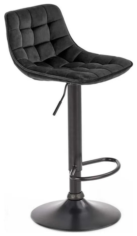 Sgabello bar 106x43 cm nero