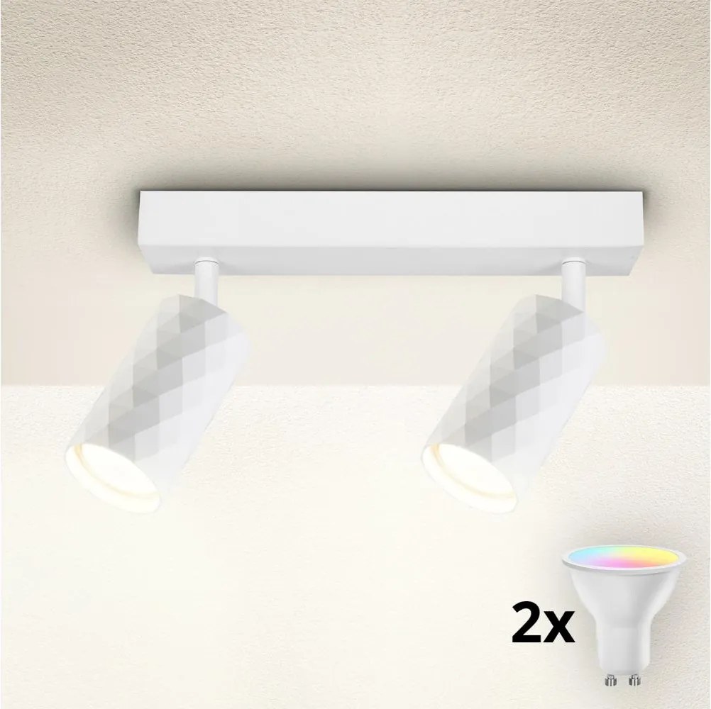 Brilagi - Faretto a LED RGBW dimmerabile SELE DIAMANT 2xGU10/6W/230V bianco