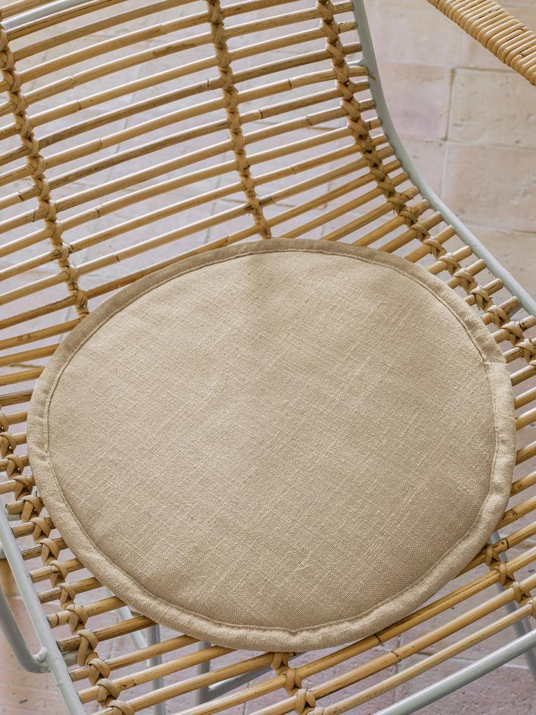 Kave Home - Cuscino rotondo per sedia Prisca senape Ã˜ 35 cm