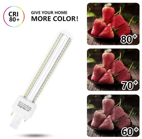 Lampadina LED G24D-3/15W/230V 6500K - Aigostar