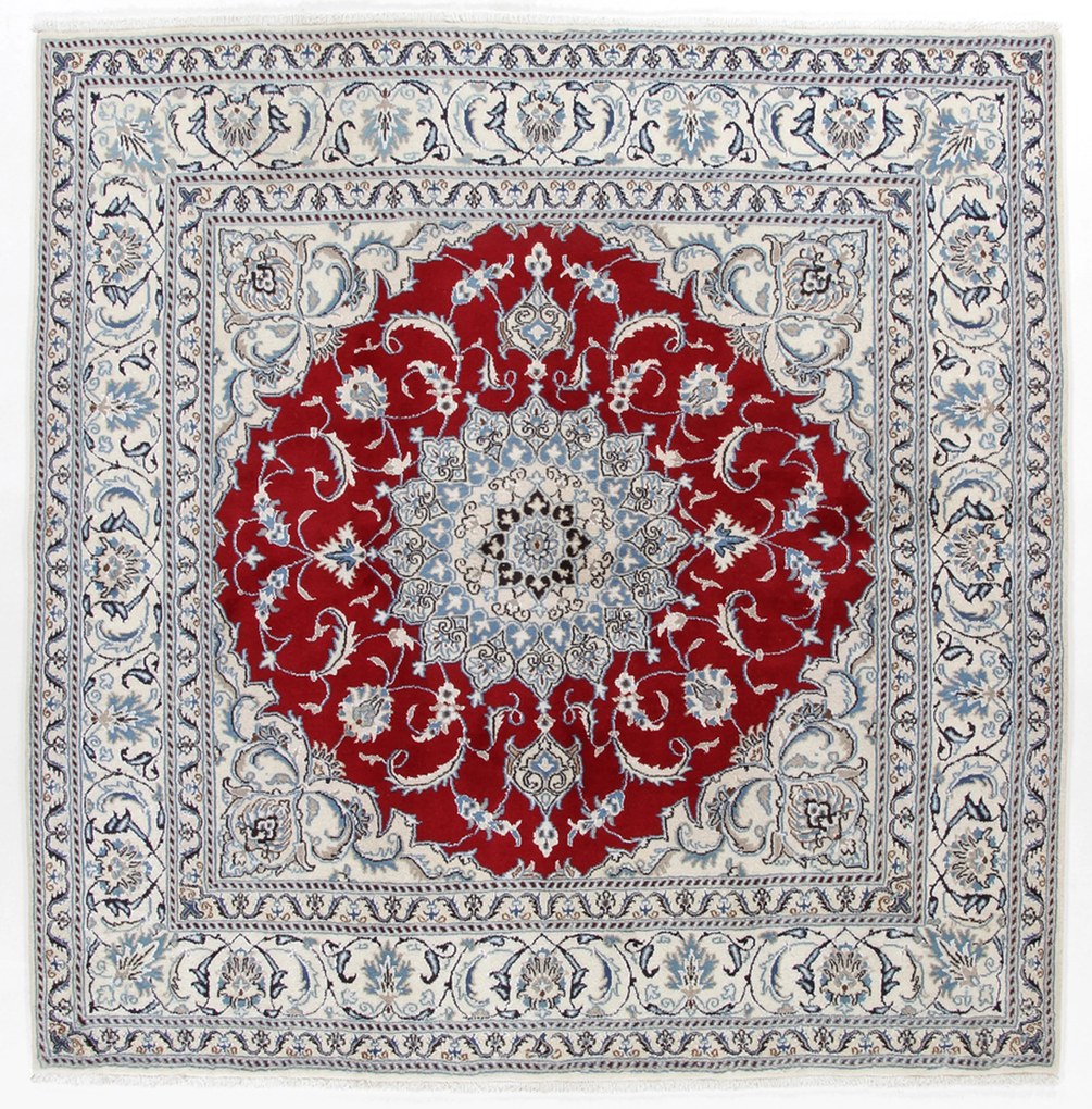 Nain Tappeto 200x200 (Iran) Annodato A Mano