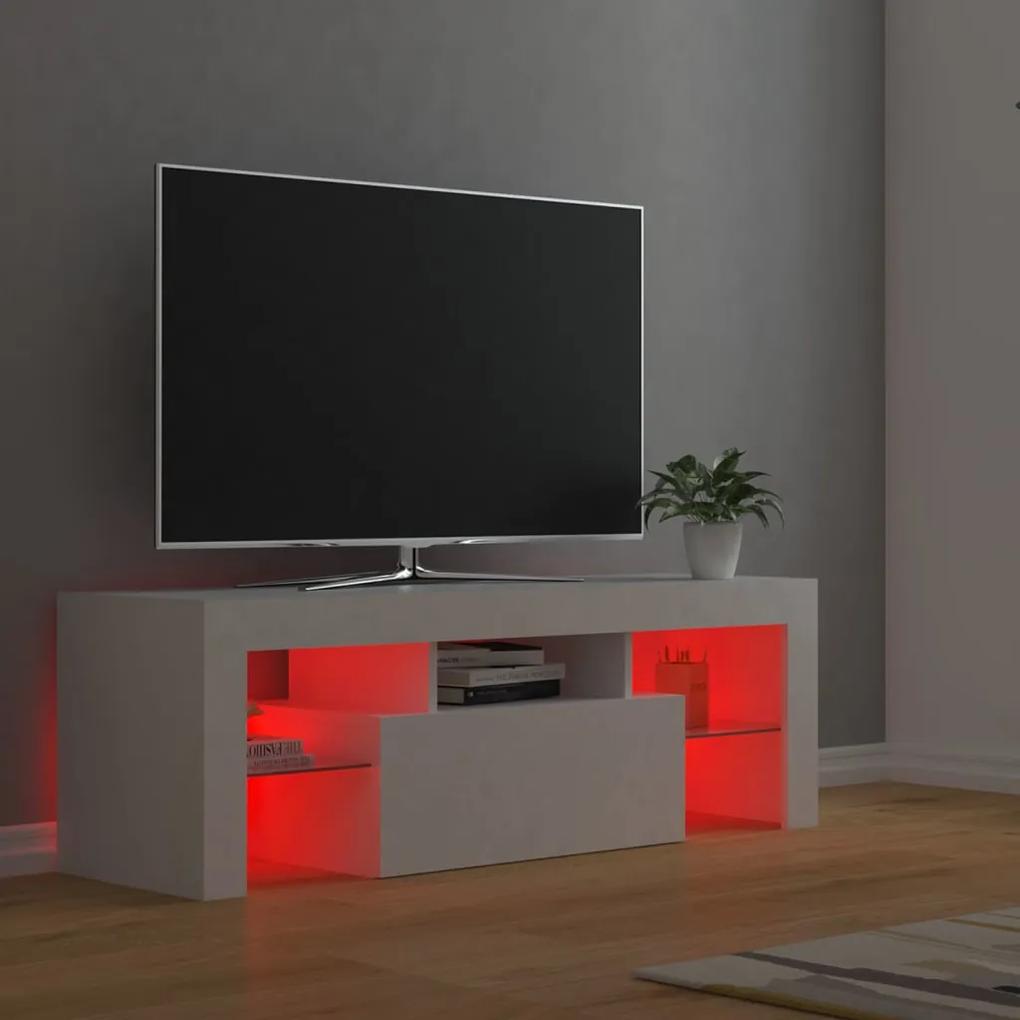 Mobile Porta TV con Luci LED Bianco 120x35x40 cm