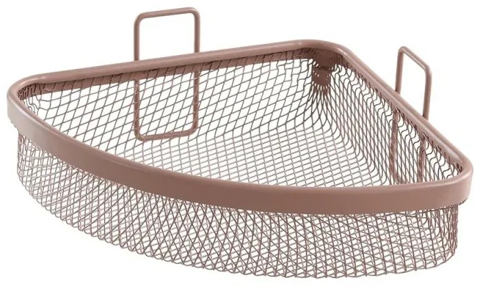 Mensola bagno angolare mocha in acciaio con 1 ripiano – Taki