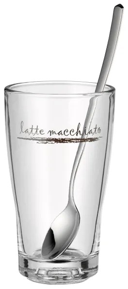 WMF - Set 6 bicchieri e cucchiaini latte macchiato CLEVER & MORE