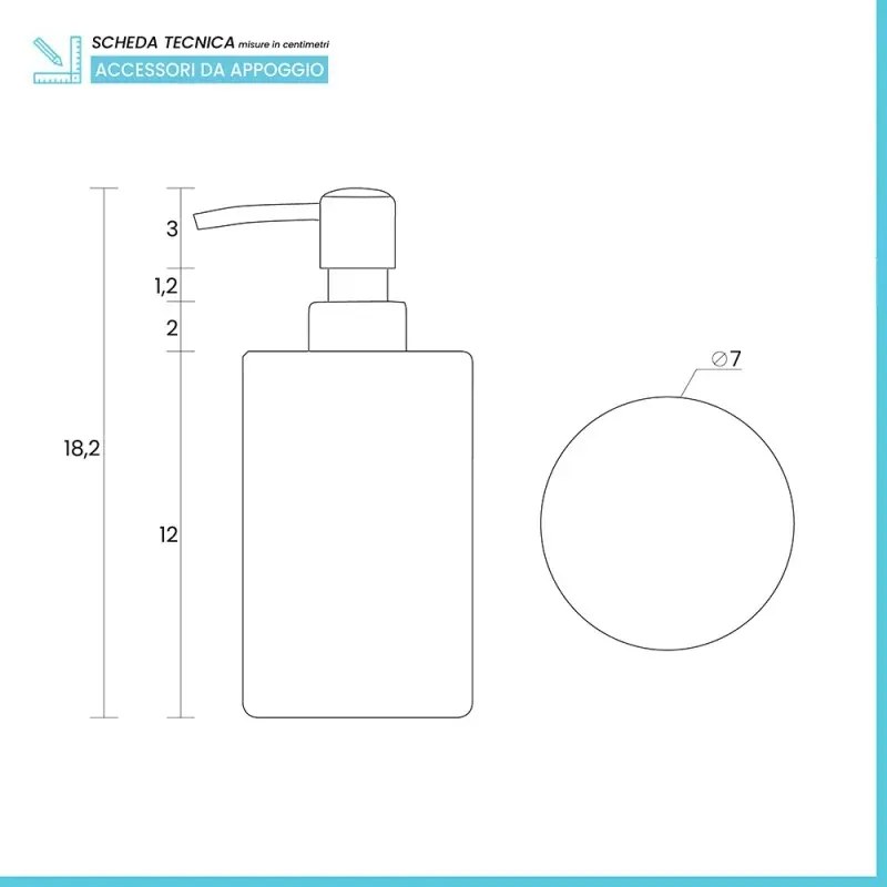 Set accessori bagno effetto marmo 2 pezzi con dispenser e portaspazzolino in resina Ivy