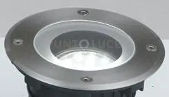 Faro a incasso calpestabile drive acciaio tondo 1 luce attacco gu10...