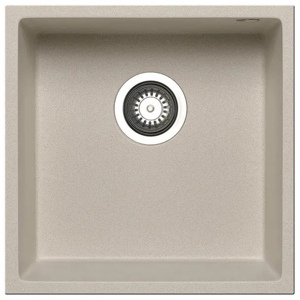 Lavello integrato 1 vasca PYRAMIS Tetragon granito L 40 x L 40 cm beige