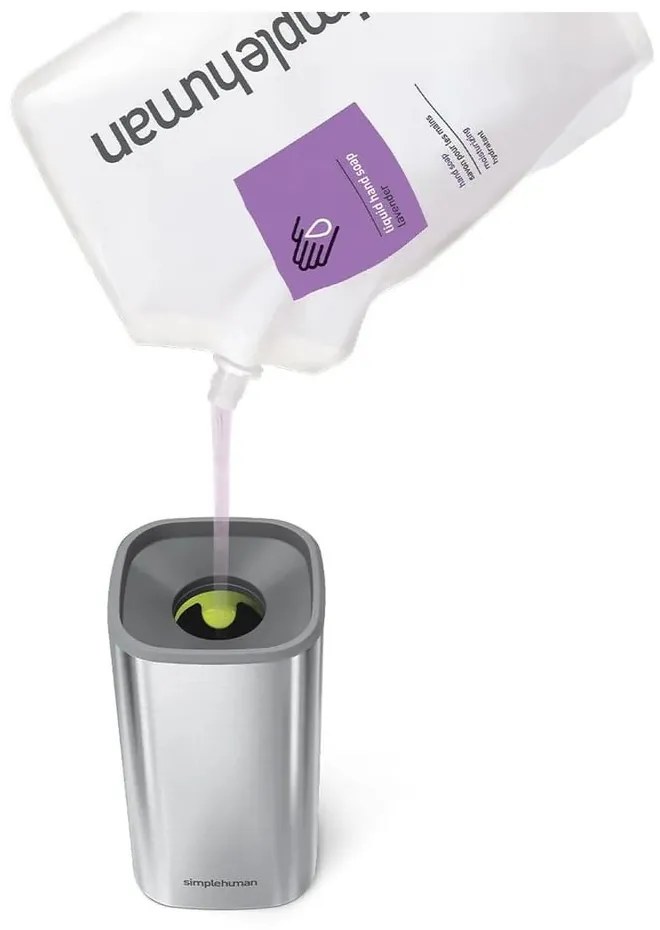 Dispenser di sapone in acciaio inox argento 295 ml - simplehuman