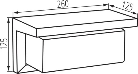 Kanlux 45816 - Applique da esterno LERTO 1xE27/15W/230V IP54 nera