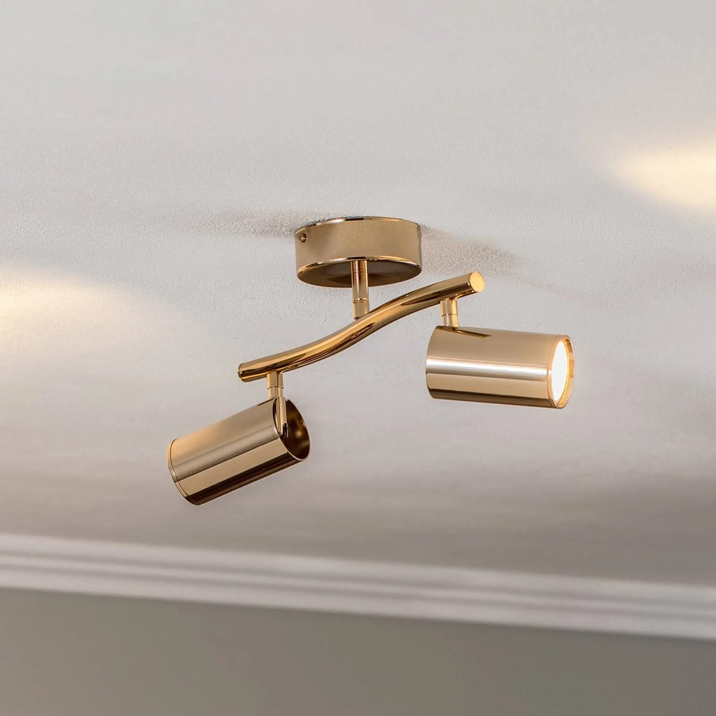 Lucea Faretto da soffitto Spotte, oro, a 2 luci