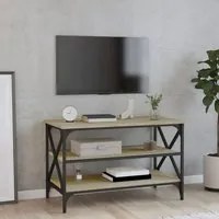 Mobile Porta TV Rovere Sonoma 80x40x50 cm in Legno Multistrato 825788