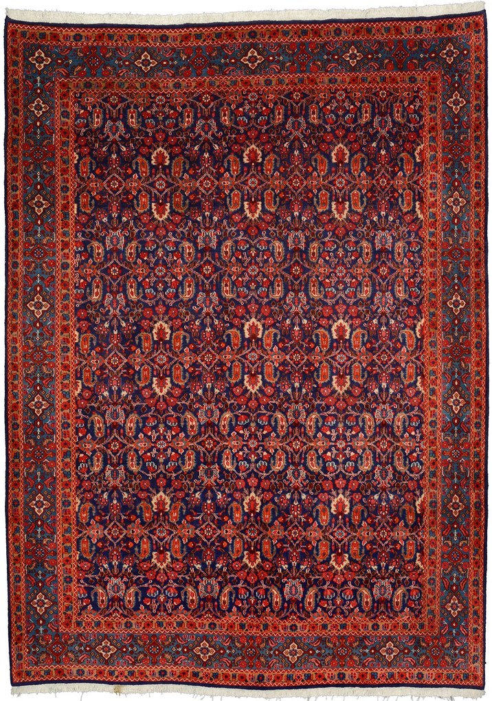Moud Tappeto persiano 220 x 300 Rosso (Iran) Annodato A Mano