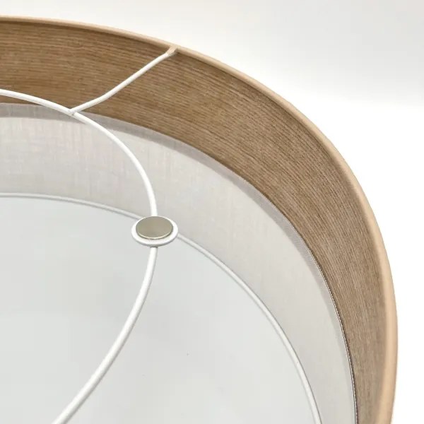 Plafoniera SIRJA WOOD 2xE27/15W/230V diametro 45 cm bianco/quercia