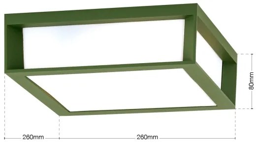 Orion - Lampada da esterno HENRY 2xE27/15W/230V 26x26 cm IP44 verde