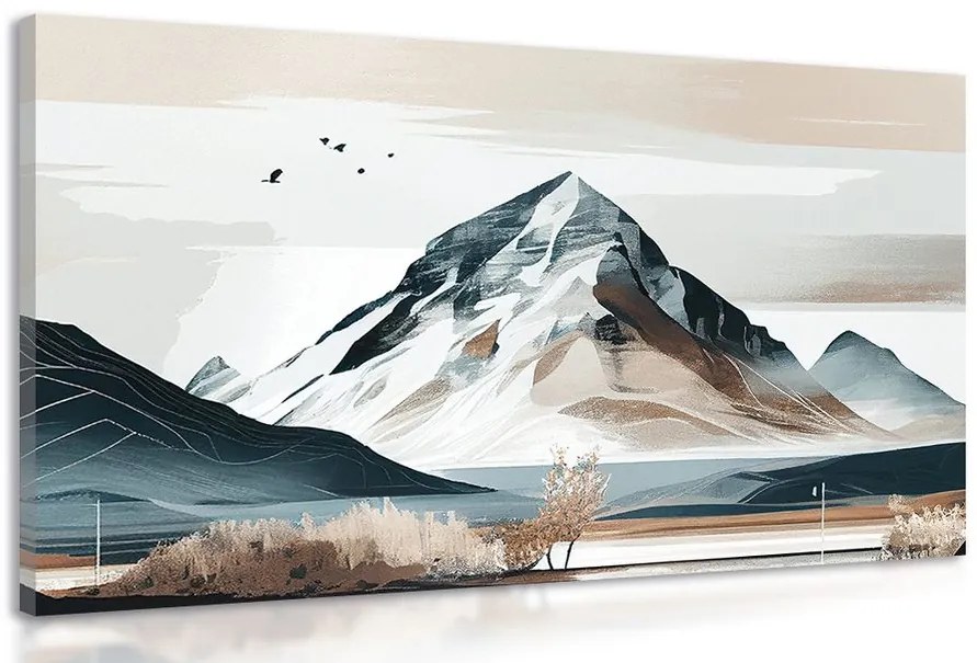 Stampa su tela – Montagne pittoresche in stile scandinavo