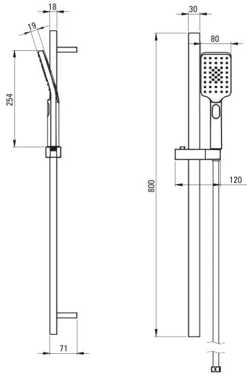 Deante NGA_N52K - Set doccia ALPINIA nero