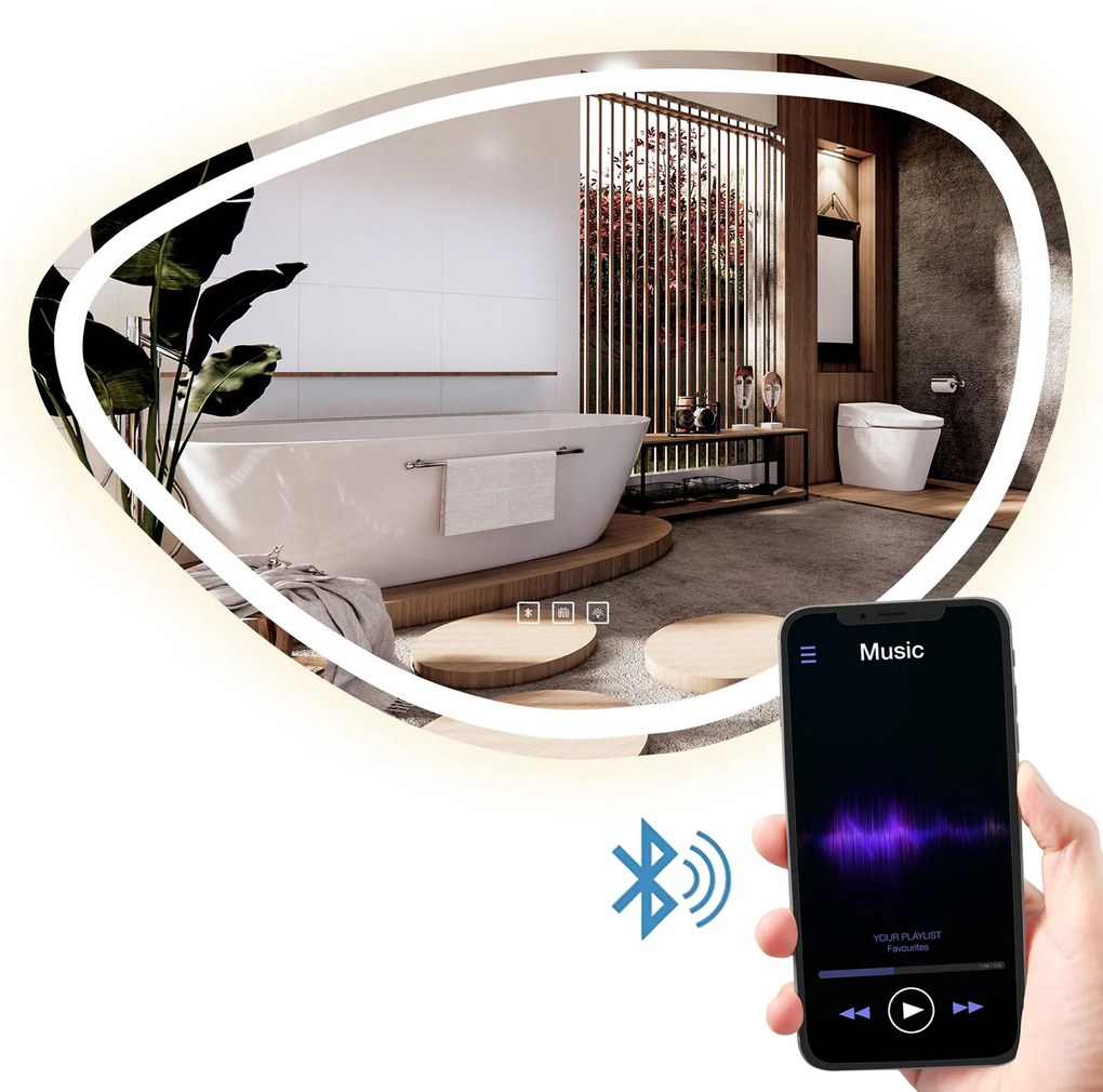 Specchio LED 70x100cm FOG