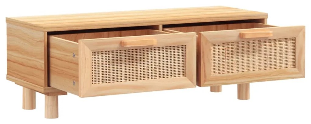 Tavolino marrone 80x40x30 cm legno multistrato e massello pino