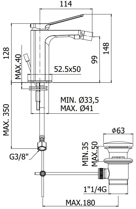 Paffoni Tilt Ti135cr Miscelatore Bidet Con Scarico Cromo