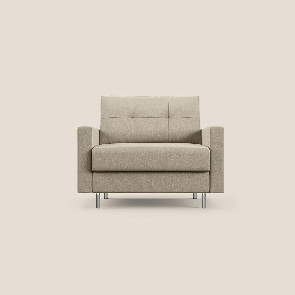 Megan poltrona letto in microfibra smacchiabile T11 tortora