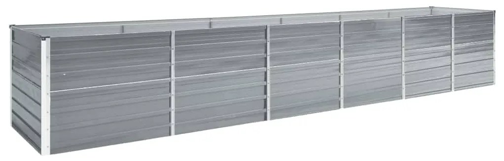 Letto Rialzato Giardino İn Acciaio Zincato 480x80x77 Cm Grigio /