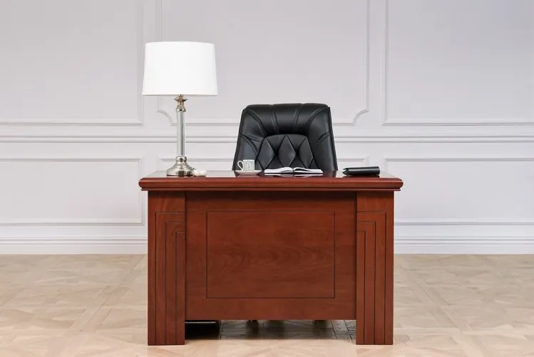 Scrivania classica con cassetti in legno noce PRESTIGE B520 1,2 Metri-Arrediorg.it